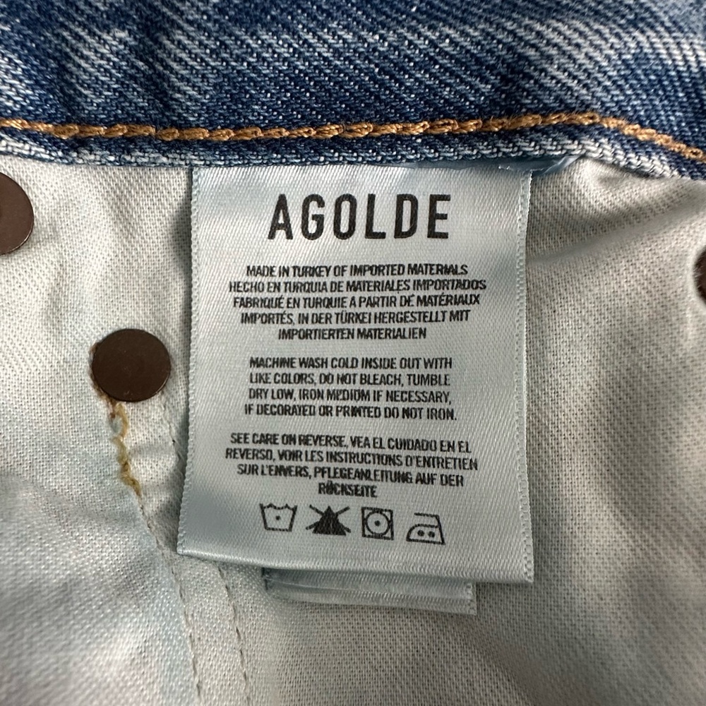 Agolde Light Blue Mid Rise Relaxed Bootcut Jeans - Size 27x29 - EUC - Picture 3 of 5